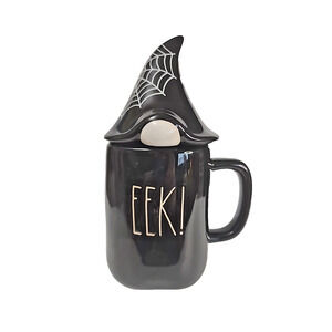 Rae Dunn Artisan Collection By Magenta Halloween EEK! Coffee Mug Gnome Lid